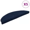 5 db öntapadós lépcsőszőnyeg 56 x 17 x 3 cm sötétkék félkör alakú