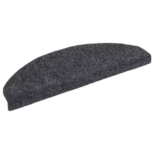 5 db öntapadós lépcsőszőnyeg 65 x 21 x 4 cm sötétszürke félkör alakú nagy