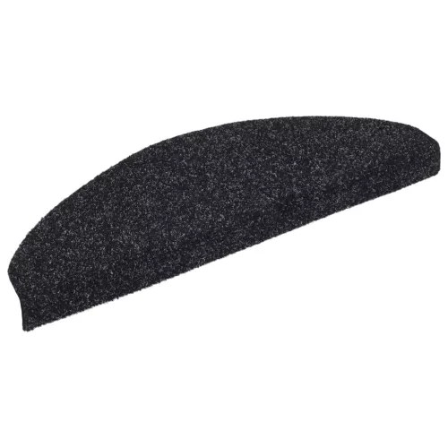10 db öntapadós lépcsőszőnyeg 65 x 21 x 4 cm fekete, nagy félkör alakú