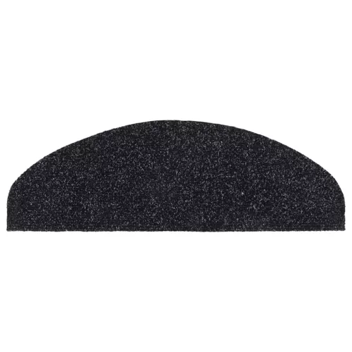 10 db öntapadós lépcsőszőnyeg 65 x 21 x 4 cm fekete, nagy félkör alakú
