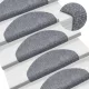 5 db öntapadós lépcsőszőnyeg 65 x 21 x 4 cm világosszürke félkör alakú nagy