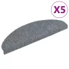 5 db öntapadós lépcsőszőnyeg 65 x 21 x 4 cm világosszürke félkör alakú nagy