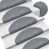 10 db öntapadós lépcsőszőnyeg 65 x 21 x 4 cm világosszürke félkör alakú nagy
