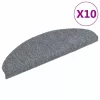 10 db öntapadós lépcsőszőnyeg 65 x 21 x 4 cm világosszürke félkör alakú nagy