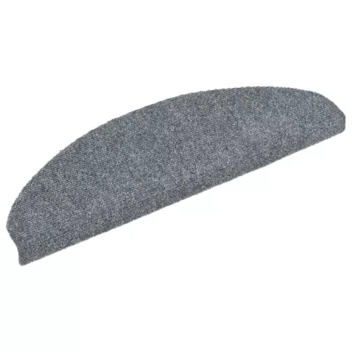 10 db öntapadós lépcsőszőnyeg 65 x 21 x 4 cm világosszürke félkör alakú nagy