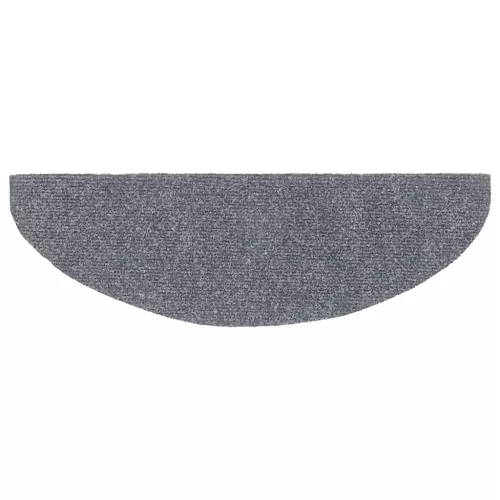 10 db öntapadós lépcsőszőnyeg 65 x 21 x 4 cm világosszürke félkör alakú nagy