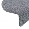 10 db öntapadós lépcsőszőnyeg 65 x 21 x 4 cm világosszürke félkör alakú nagy
