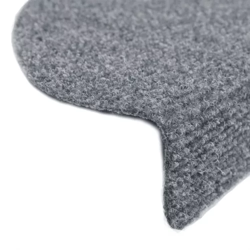 10 db öntapadós lépcsőszőnyeg 65 x 21 x 4 cm világosszürke félkör alakú nagy
