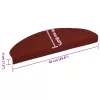 5 db öntapadós lépcsőszőnyeg 65 x 21 x 4 cm bordói félkör alakú nagyméretű