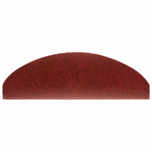 10 db öntapadós lépcsőszőnyeg 65 x 21 x 4 cm bordói piros félkör alakú nagy