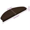 5 db öntapadós lépcsőszőnyeg 65 x 21 x 4 cm barna félkör alakú nagy