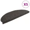 5 db öntapadós lépcsőszőnyeg 65 x 21 x 4 cm antracitszürke félkör alakú nagyméretű