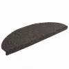 5 db öntapadós lépcsőszőnyeg 65 x 21 x 4 cm antracitszürke félkör alakú nagyméretű