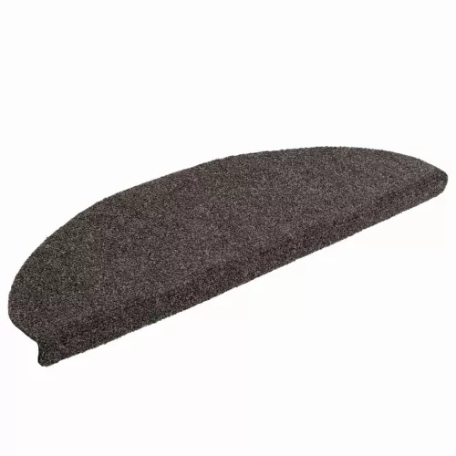 5 db öntapadós lépcsőszőnyeg 65 x 21 x 4 cm antracitszürke félkör alakú nagyméretű