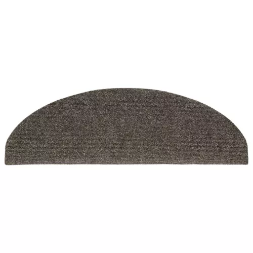 10 db öntapadós lépcsőszőnyeg 65 x 21 x 4 cm antracitszürke félkör alakú nagyméretű