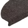 10 db öntapadós lépcsőszőnyeg 65 x 21 x 4 cm antracitszürke félkör alakú nagyméretű