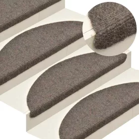   5 db öntapadós lépcsőszőnyeg 65 x 21 x 4 cm bézs félkör alakú nagy