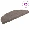 5 db öntapadós lépcsőszőnyeg 65 x 21 x 4 cm bézs félkör alakú nagy