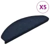 5 db öntapadós lépcsőszőnyeg 65 x 21 x 4 cm sötétkék félkör alakú nagy