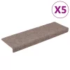 5 db öntapadós lépcsőszőnyeg 65 x 21 x 4 cm krémszínű téglalap alakú széllel