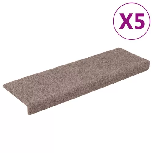 5 db öntapadós lépcsőszőnyeg 65 x 21 x 4 cm krémszínű téglalap alakú széllel