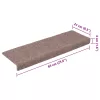 5 db öntapadós lépcsőszőnyeg 65 x 21 x 4 cm krémszínű téglalap alakú széllel