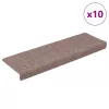 10 db öntapadós lépcsőszőnyegek, krémszínű, téglalap alakú széllel, 65 x 21 x 4 cm