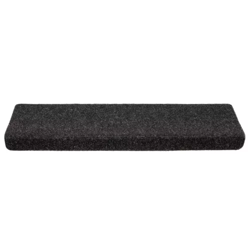 5 db öntapadós lépcsőszőnyeg, 65 x 21 x 4 cm, fekete, téglalap alakú széllel