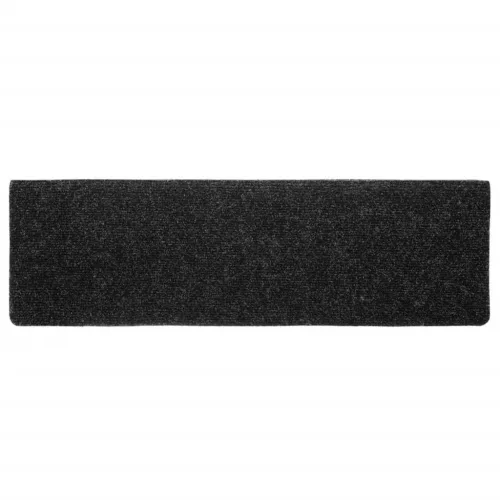 5 db öntapadós lépcsőszőnyeg, 65 x 21 x 4 cm, fekete, téglalap alakú széllel