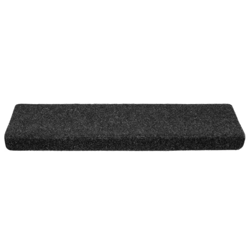 10 db öntapadós lépcsőszőnyeg, 65 x 21 x 4 cm, fekete, téglalap alakú széllel