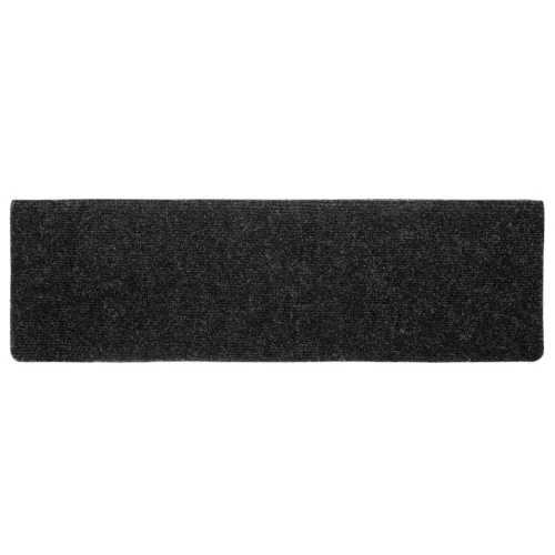 10 db öntapadós lépcsőszőnyeg, 65 x 21 x 4 cm, fekete, téglalap alakú széllel