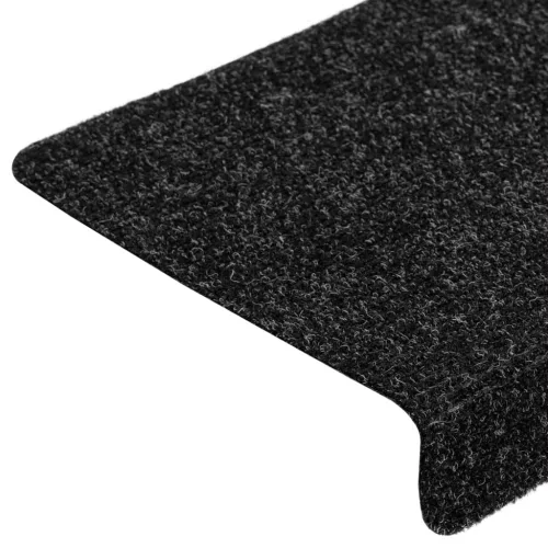 10 db öntapadós lépcsőszőnyeg, 65 x 21 x 4 cm, fekete, téglalap alakú széllel