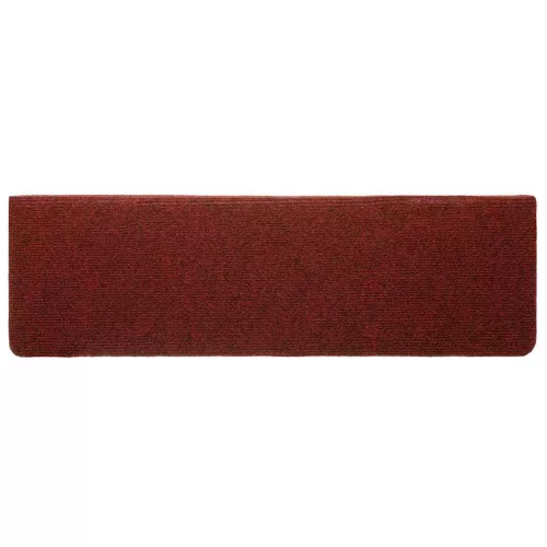 5 db öntapadós lépcsőszőnyeg 65 x 21 x 4 cm bordói piros téglalap alakú széllel