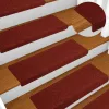 5 db öntapadós lépcsőszőnyeg 65 x 21 x 4 cm bordói piros téglalap alakú széllel