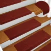 10 db öntapadós lépcsőszőnyeg 65 x 21 x 4 cm bordói téglalap alakú széllel