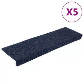   5 db öntapadós lépcsőszőnyeg 65 x 21 x 4 cm antracit téglalap alakú széllel