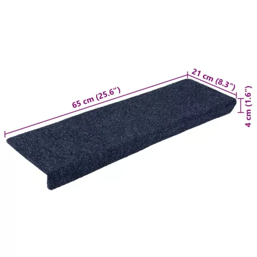 10 db öntapadós lépcsőszőnyeg 65 x 21 x 4 cm antracit téglalap alakú széllel