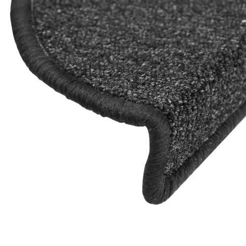 10 db antracitszürke félkör alakú lépcsőszőnyeg 56 x 17 x 3 cm