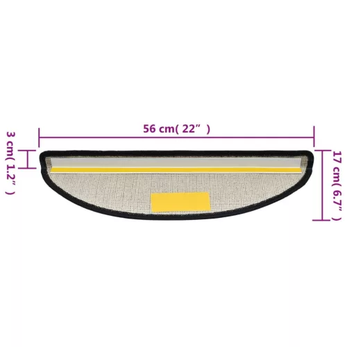 10 db antracitszürke félkör alakú lépcsőszőnyeg 56 x 17 x 3 cm