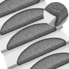10 db sötétszürke félkör alakú lépcsőszőnyeg 56 x 17 x 3 cm