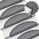 10 db sötétszürke félkör alakú lépcsőszőnyeg 56 x 17 x 3 cm