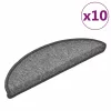 10 db sötétszürke félkör alakú lépcsőszőnyeg 56 x 17 x 3 cm