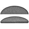 10 db sötétszürke félkör alakú lépcsőszőnyeg 56 x 17 x 3 cm