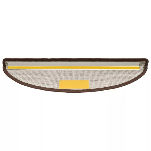 10 db lépcsőszőnyeg 56 x 17 x 3 cm kávébarna félkör alakú lépcsőszőnyeg