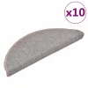 10 db világosbarna, félkör alakú, nagy lépcsőszőnyeg 65 x 24 x 4 cm