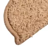10 db bézs színű, félkör alakú lépcsőszőnyeg 56 x 17 x 3 cm