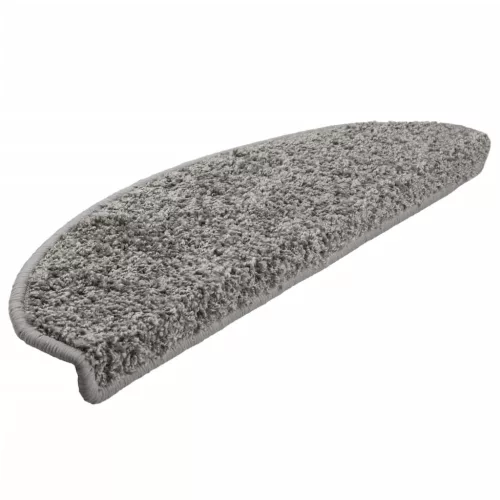 10 db szürke, félkör alakú, nagy lépcsőszőnyeg 65 x 21 x 4 cm
