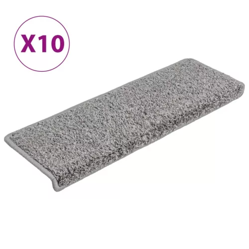 10 db szürke lépcsőszőnyeg, téglalap alakú széllel, 65 x 21 x 4 cm