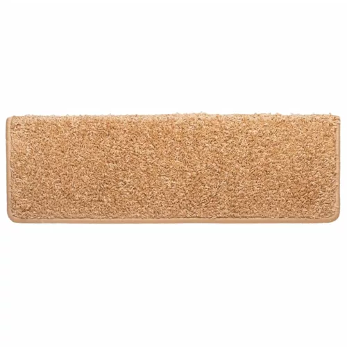 10 db lépcsőszőnyeg 65 x 21 x 4 cm bézs téglalap alakú széllel