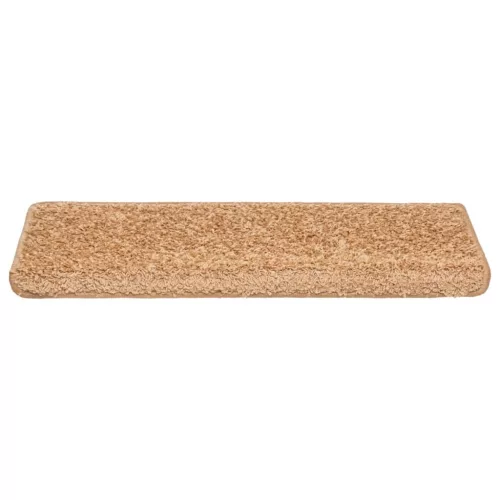 10 db lépcsőszőnyeg 65 x 21 x 4 cm bézs téglalap alakú széllel